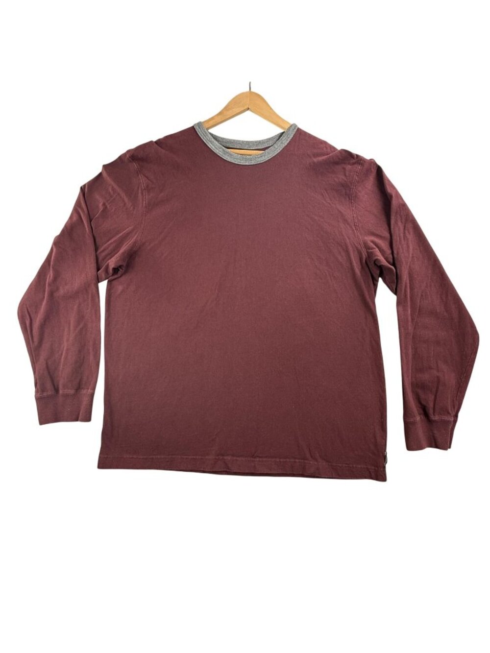 Vintage Abercrombie & Fitch Shirt Men 2XL Red Long Sleeve Ringer Tee Jersey Knit